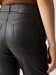 Jigsaw Black Leather Lea Jeans - Image 3 of 5