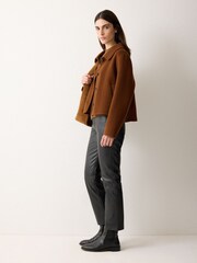 Jigsaw Black Leather Lea Jeans - Image 4 of 5