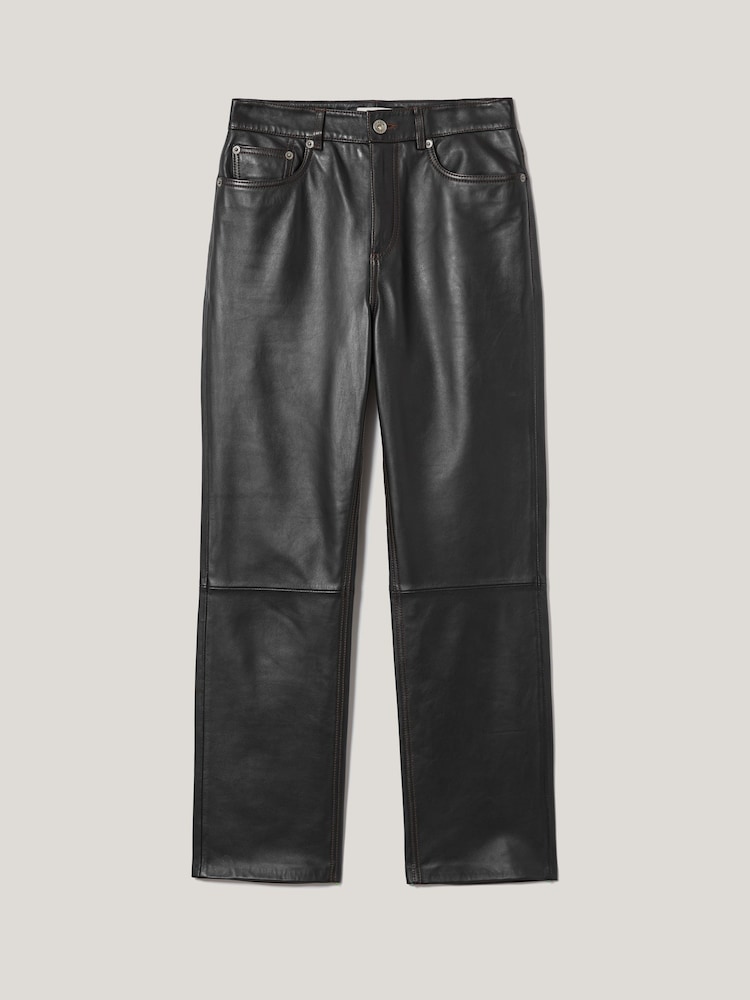 Jigsaw Black Leather Lea Jeans - Image 5 of 5