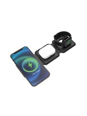 MenKind Black RED5 15W Travel Companion Hub Wireless Folding Charger - Image 4 of 6