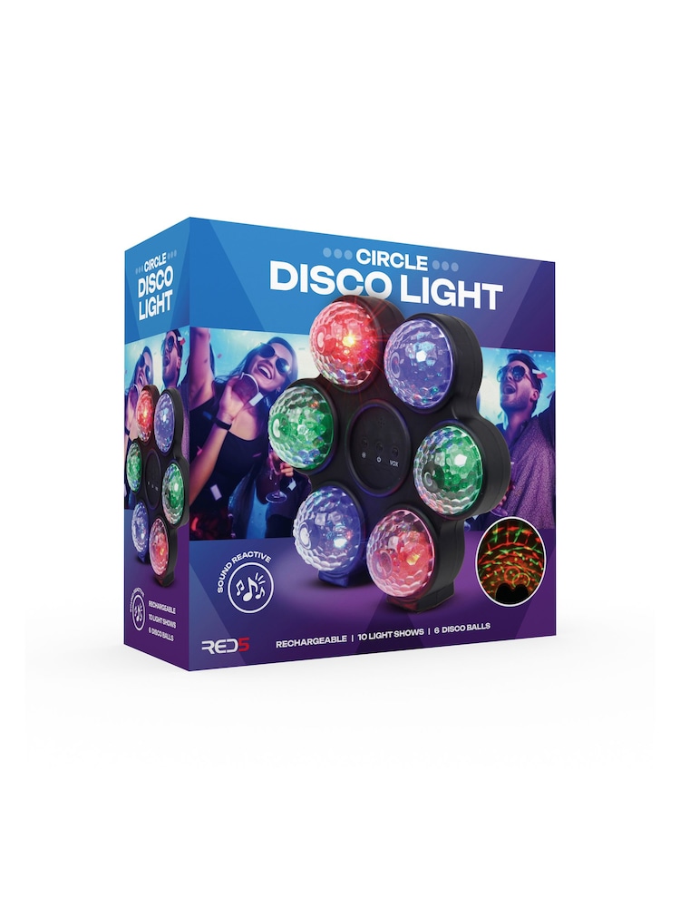 MenKind Black RED5 Circle Disco Light V2 Portable Sound Reactive Star - Image 4 of 4