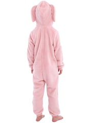 Harry Bear Pink Bunny Rabbit 3D Ears Fleece Onesie - Image 5 of 12