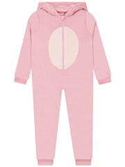 Harry Bear Pink Bunny Rabbit 3D Ears Fleece Onesie - Image 8 of 12