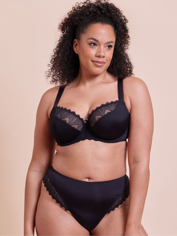 Curvy Kate Wild One Balcony Black Bra - Image 1 of 7 Curvy Kate Wild One Balcony Black Bra - Image 1 of 7