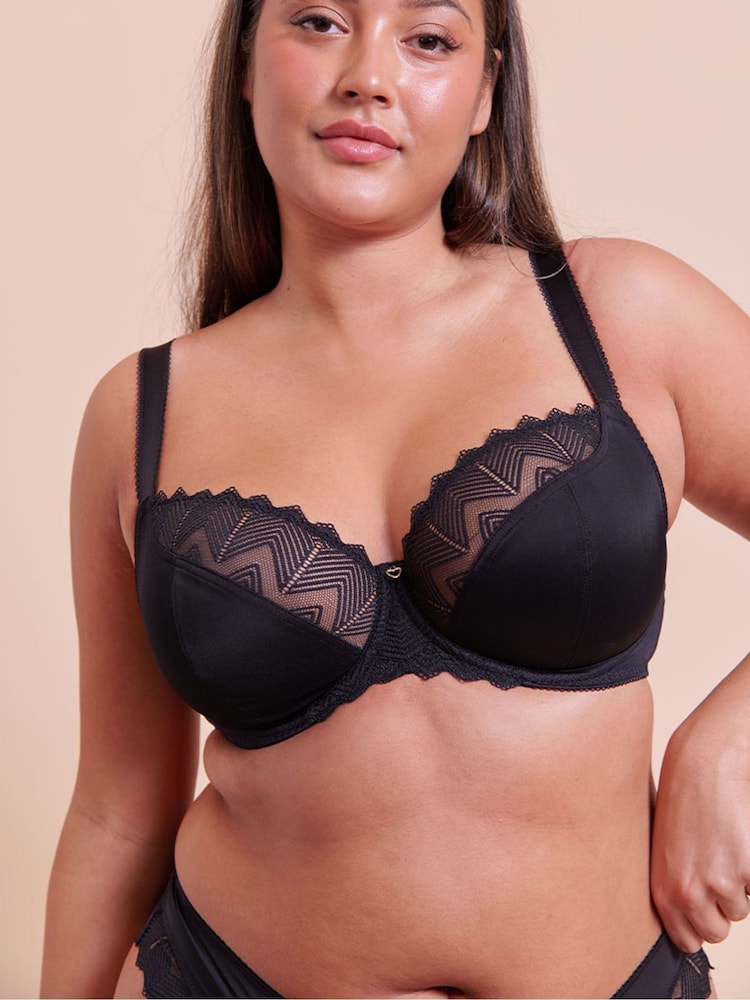 Curvy Kate Wild One Balcony Black Bra - Image 2 of 7 Curvy Kate Wild One Balcony Black Bra - Image 2 of 7