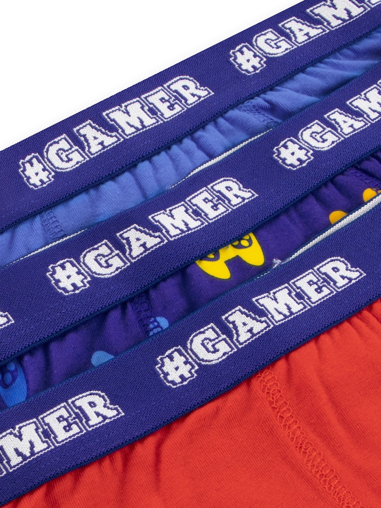 Harry Bear Blue Boys Gaming Trunks 3 Pack - Image 6 of 6 Harry Bear Blue Boys Gaming Trunks 3 Pack - Image 6 of 6