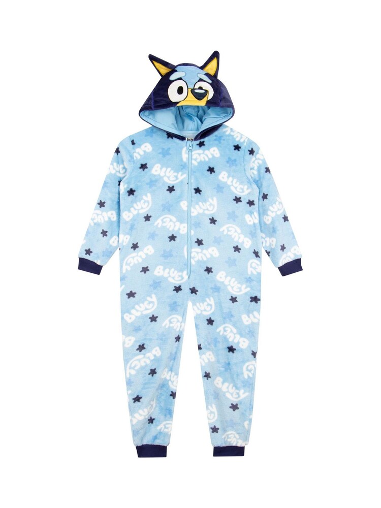 Character Blue Bluey Onesie With 3D Ears - Image 1 of 10 Character Blue Bluey Onesie With 3D Ears - Image 1 of 10