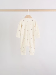 Pink Cherry Print Two Way Zip Baby Sleepsuits 4 Pack (0-3yrs) - Image 5 of 14