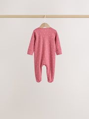 Pink Cherry Print Baby Sleepsuit 7 Pack (0mths-3yrs) - Image 10 of 16