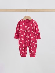 Red Ladybird Two Way Zip Baby Sleepsuit 3 Pack (0mths-3yrs) - Image 5 of 11