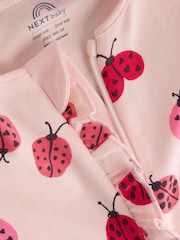 Red Ladybird Two Way Zip Baby Sleepsuit 3 Pack (0mths-3yrs) - Image 9 of 11