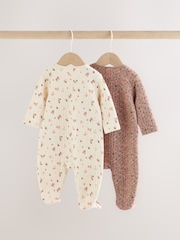 Smeđa Цvetni Цvetni - Prošiveni omotač za spavanje za bebe 2 paket - Slika 9 od 15