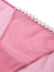 Victoria's Secret Pink Cashmere Rose Pink String Bikini Daisy Embroidery Knickers - Image 3 of 3