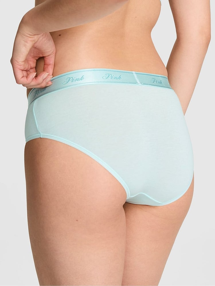 Victoria's Secret PINK Spray Blue Hipster Cotton Logo Knickers - Image 2 of 2