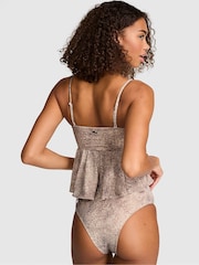 Victoria's Secret Pink Brown Leopard Haze Tankini Bikini Top - Image 2 of 2