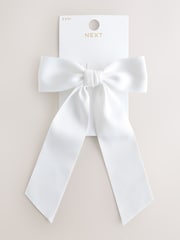 White Bow Hair Clip - Image 3 of 4