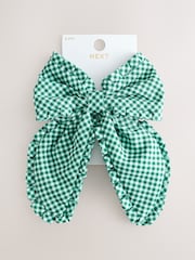 Vert - Gingham Bow Hair Clip - Image 3 de 4