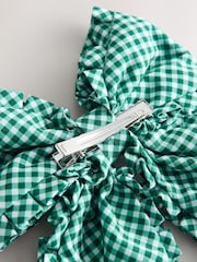 Vert - Gingham Bow Hair Clip - Image 4 de 4
