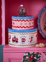 Eleanor Bowmer Set of 2 Multi Fabulously Festive Cake Tins - Image 1 of 5