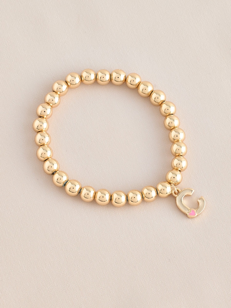 Gold Tone Initial Heart Bracelet - Image 2 of 12