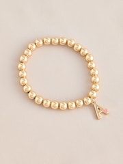 Gold Tone Initial Heart Bracelet - Image 4 of 12