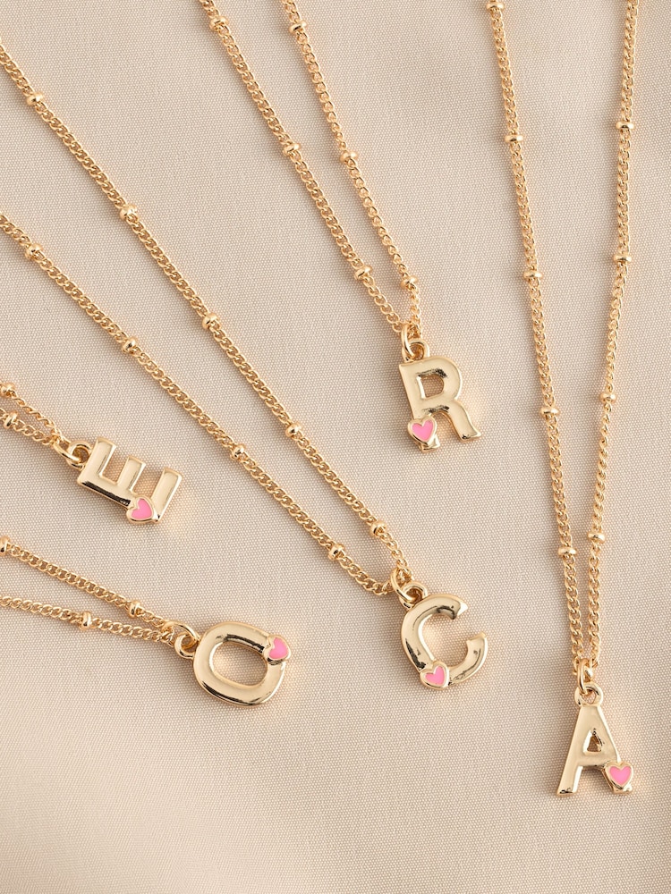 Gold Tone Initial Heart Neckware Necklace - Image 1 of 12