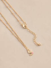 Gold Tone Initial Heart Neckware Necklace - Image 11 of 12