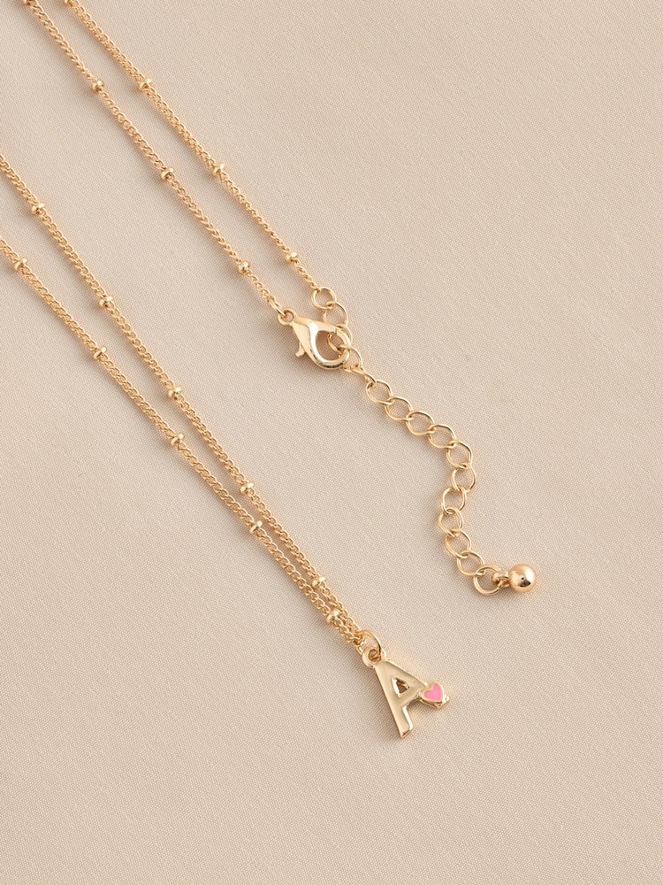Gold Tone Initial Heart Neckware Necklace - Image 2 of 12