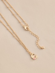 Gold Tone Initial Heart Neckware Necklace - Image 3 of 12