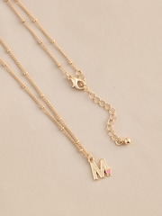 Gold Tone Initial Heart Neckware Necklace - Image 9 of 12