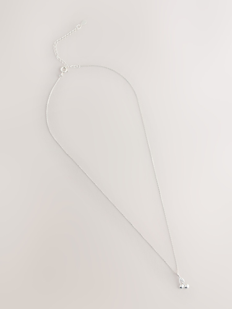 Silver Sterling Silver Cherry Necklace - Image 1 of 4 Silver Sterling Silver Cherry Necklace - Image 1 of 4