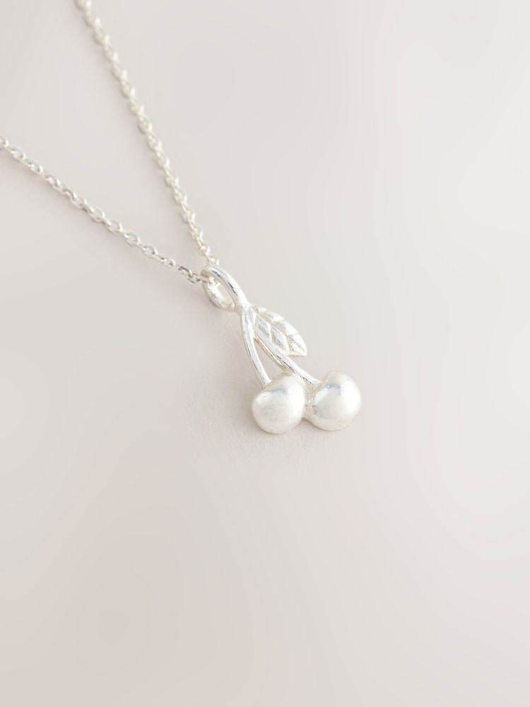 Silver Sterling Silver Cherry Necklace - Image 2 of 4 Silver Sterling Silver Cherry Necklace - Image 2 of 4