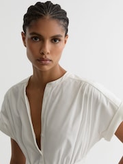 Reiss Sally bomullskjole kortermet, med belte og Stretch - Bilde 3 av 8