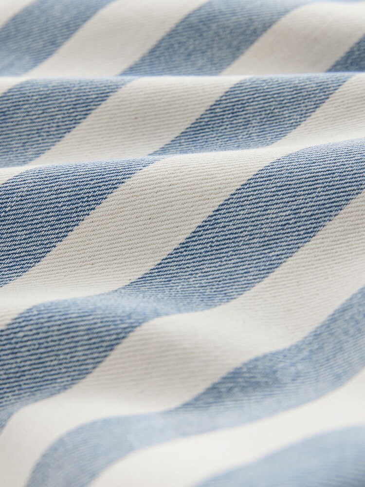 Blue/White Stripe Lightweight Denim Patch Pocket Cropped Jeans - Image 8 of 8 Blue/White Stripe Lightweight Denim Patch Pocket Cropped Jeans - Image 8 of 8