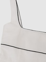 Reiss Dorethea Midikleid aus Leinen mit Kontrastbesatz - Bild 6 von 7