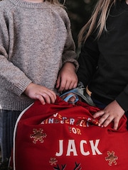Red Reindeer Delivery Personalised Sack by Solesmith - Image 2 of 2