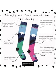 Solesmith Super Skier Personalised Colourful Ski Socks - Image 4 of 4