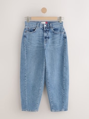 Mid Blue Barrel Leg Jeans - Image 1 of 4