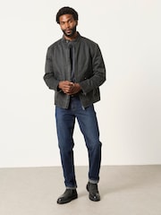 FatFace Hamble Charcoal Grey Bomber Jacket - Image 4 of 7