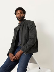 FatFace Hamble Charcoal Grey Bomber Jacket - Image 6 of 7