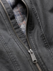 FatFace Hamble Charcoal Grey Bomber Jacket - Image 8 of 8