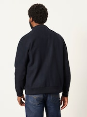 FatFace Navy Wool Mix Bomber Jacket - Image 2 of 6