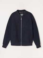 FatFace Navy Wool Mix Bomber Jacket - Image 6 of 6
