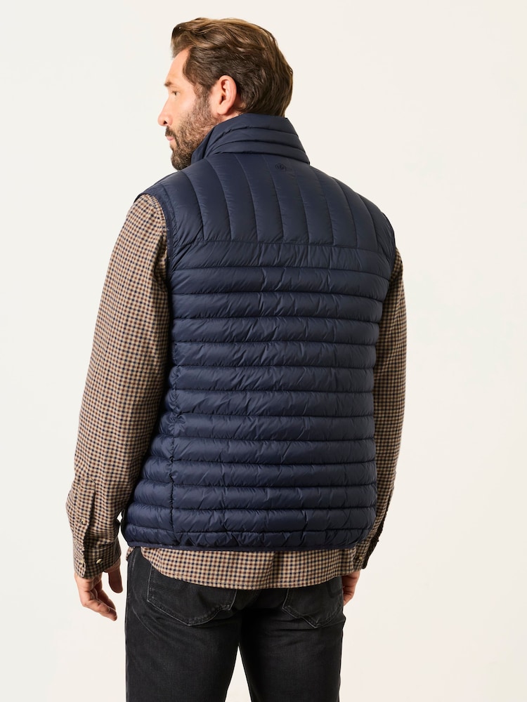 FatFace Dartmouth Navy Lightweight Quilted Gilet - Image 2 of 5