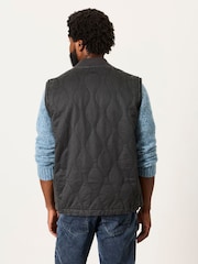FatFace Charcoal Grey Wyre Quilted Gilet - Image 2 of 6