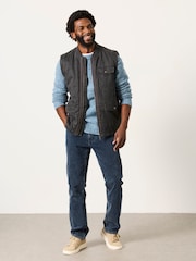 FatFace Charcoal Grey Wyre Quilted Gilet - Image 5 of 6