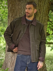FatFace Khaki Green Canvas Barn Jacket - Image 1 of 8