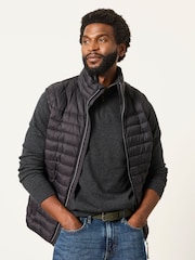 FatFace Dartmouth Black Lightweight Quilted Gilet - Image 1 of 7