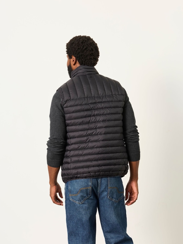 FatFace Dartmouth Black Lightweight Quilted Gilet - Image 2 of 7