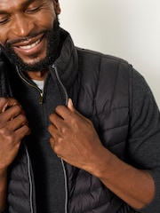 FatFace Dartmouth Black Lightweight Quilted Gilet - Image 3 of 7